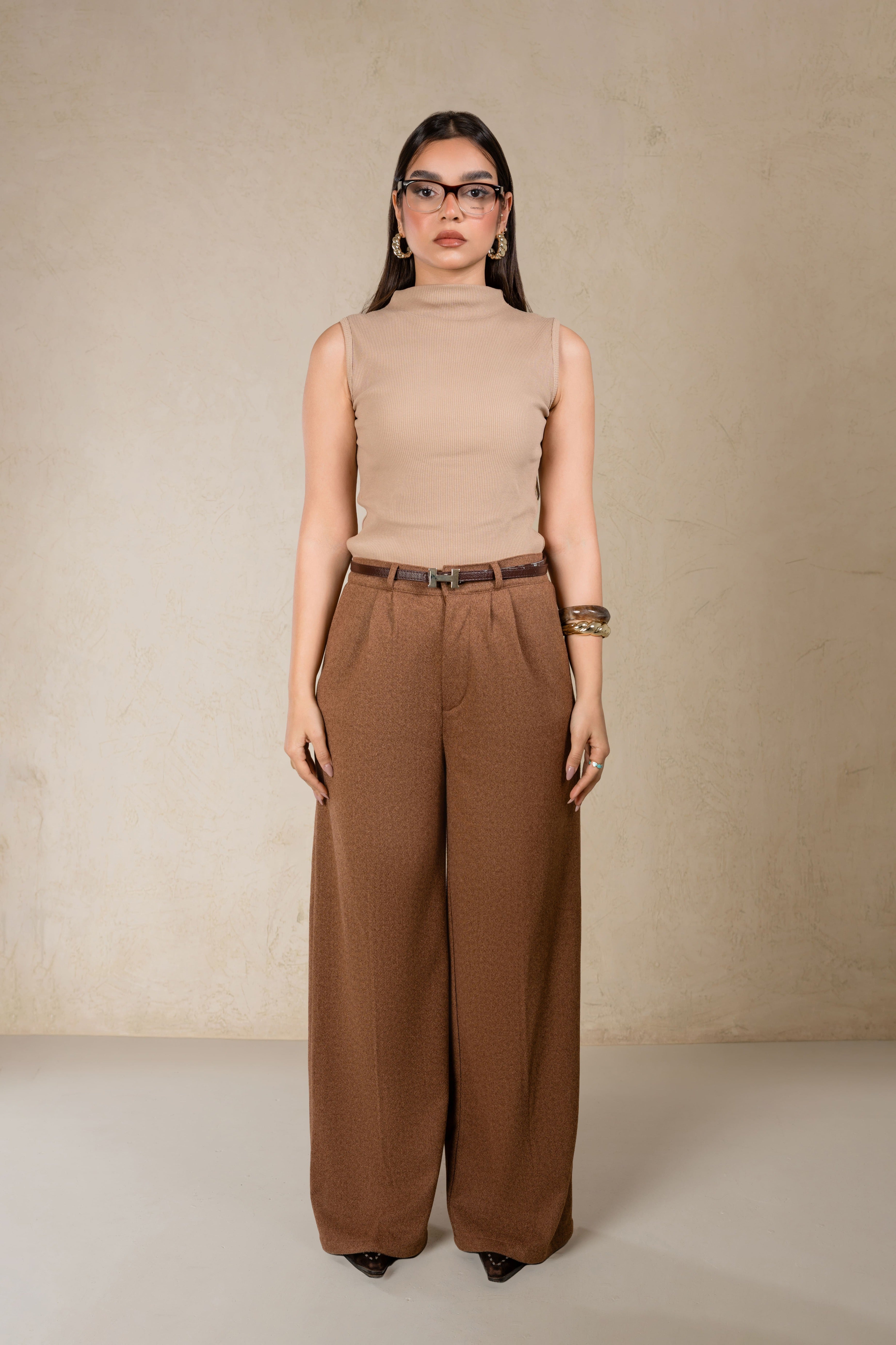 WIDE LEG - TWEED