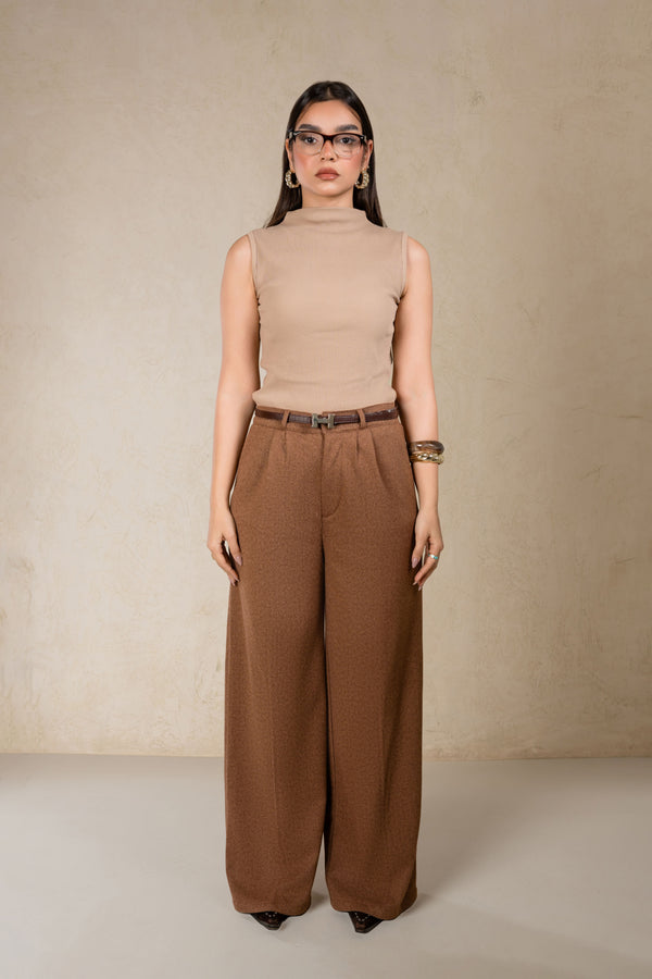 WIDE LEG - TWEED