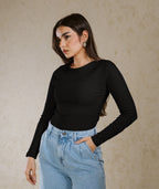 CREW NECK BASIC TOP LINED