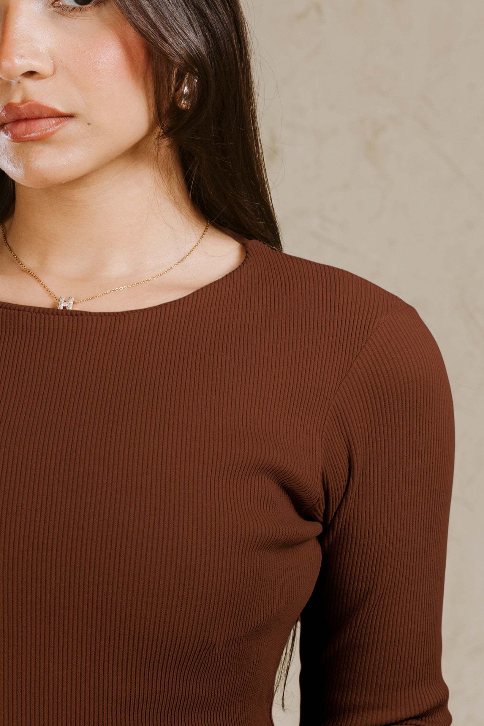 CREW NECK BASIC TOP LINED