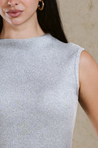 HIGH NECK BASIC TOP SLEEVELESS