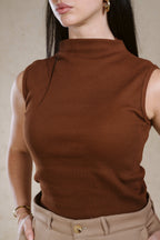 HIGH NECK BASIC TOP SLEEVELESS