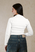 BOAT NECK BASIC TOP LINED