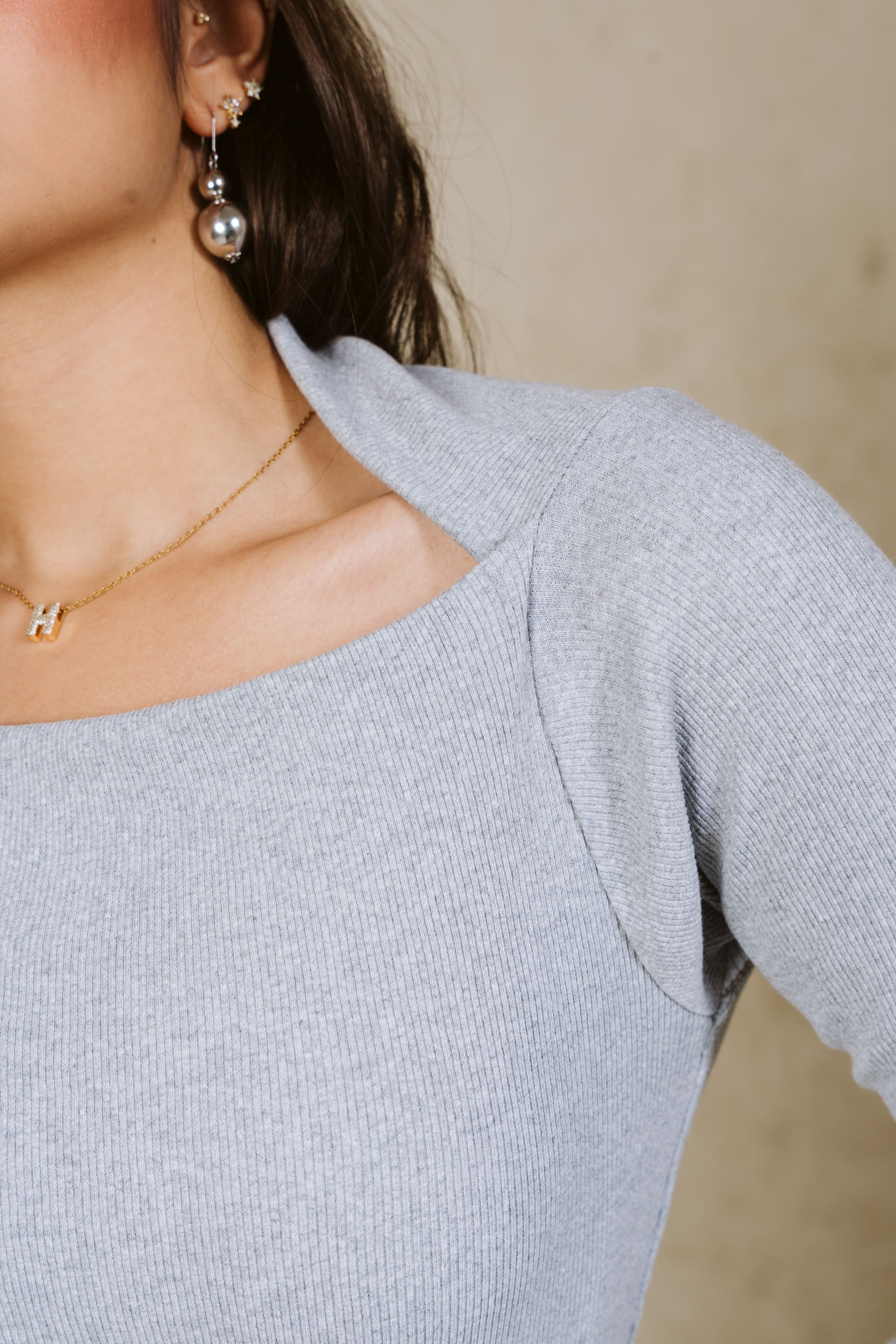 BOAT NECK BASIC TOP LINED