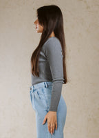 CREW NECK BASIC TOP LINED