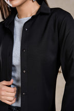 WIDE-COLLAR SHIRT