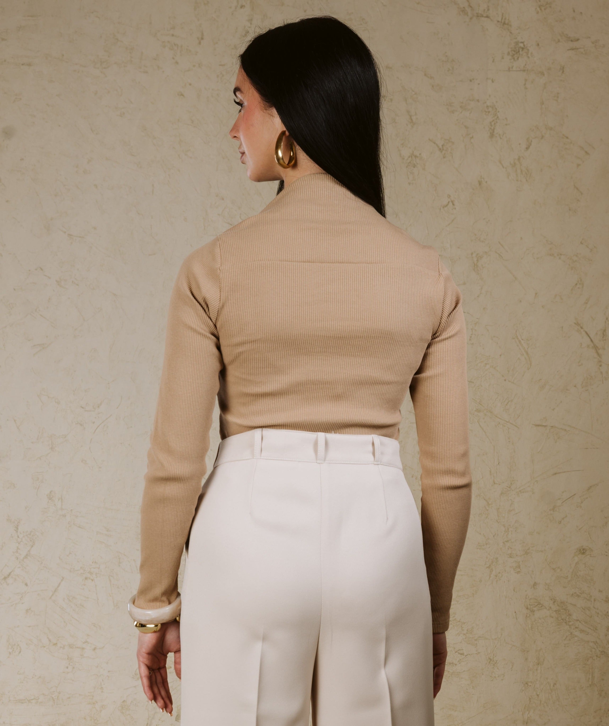 BOAT NECK BASIC TOP LINED