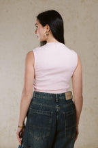 CREW NECK BASIC TOP SLEEVELESS