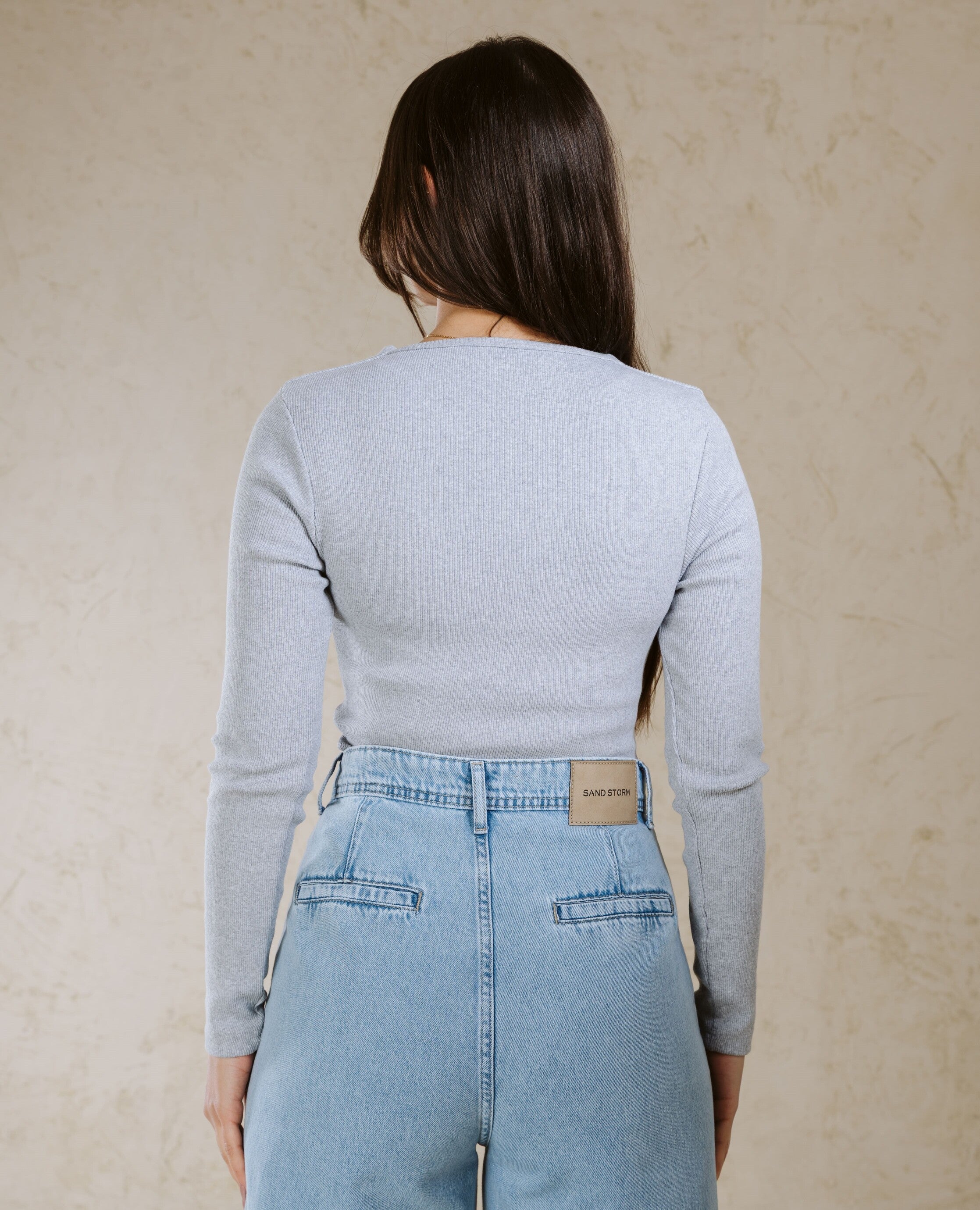 CREW NECK BASIC TOP LINED