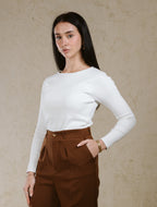 CREW NECK BASIC TOP LINED