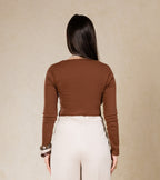 SQUARE NECK BASIC TOP LINED