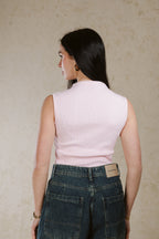 HIGH NECK BASIC TOP SLEEVELESS