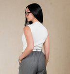 CREW NECK BASIC TOP SLEEVELESS