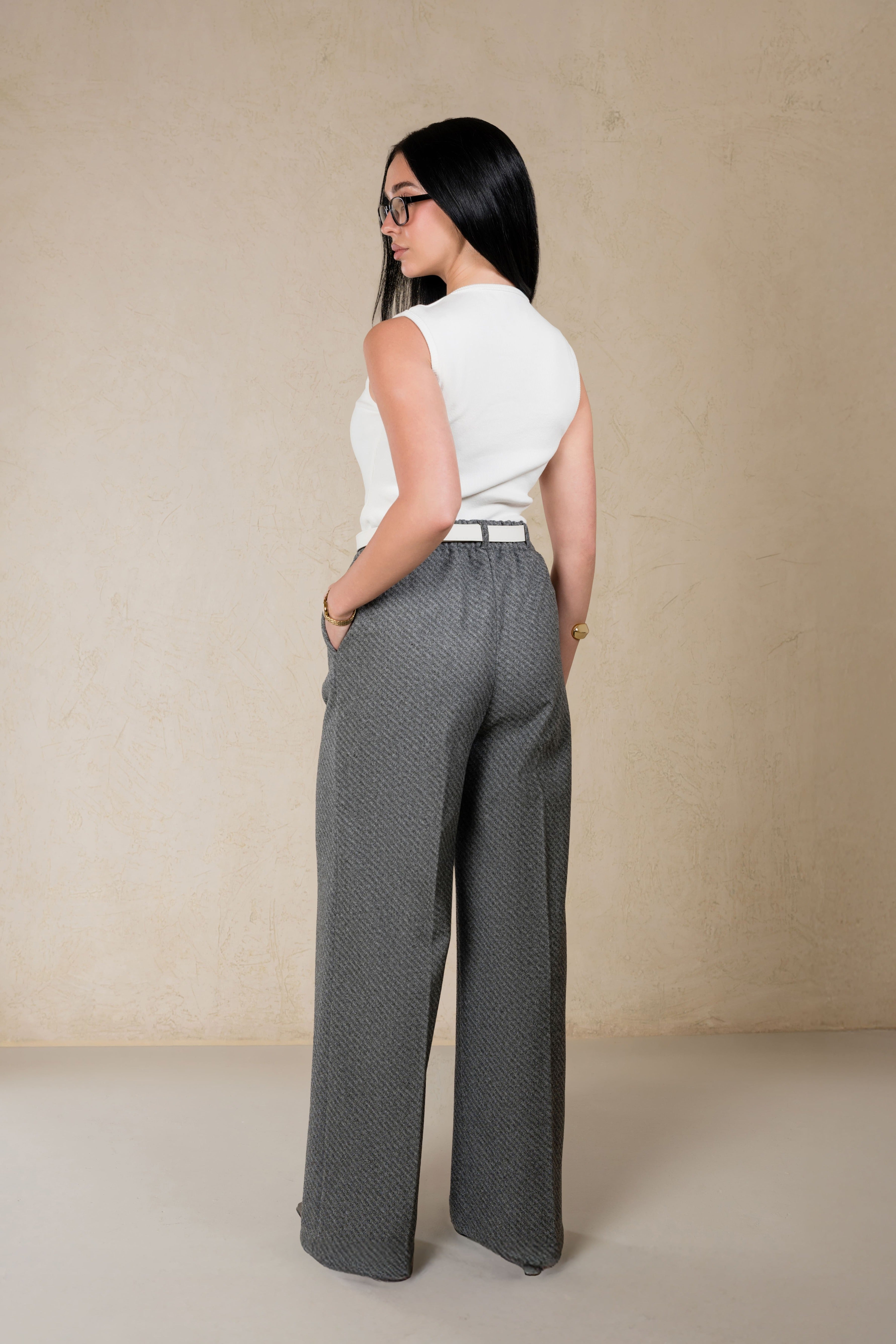 WIDE LEG - TWEED