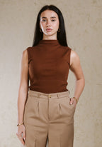 HIGH NECK BASIC TOP SLEEVELESS