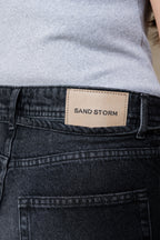 WIDE LEG WITH BELT DARK GREY