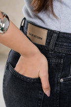 WIDE LEG WITH BELT DARK GREY