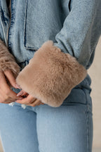 Denim Jacket With Fur