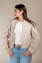 Soft Bomber With Elastic Hem