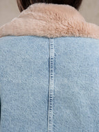 Denim Jacket With Fur