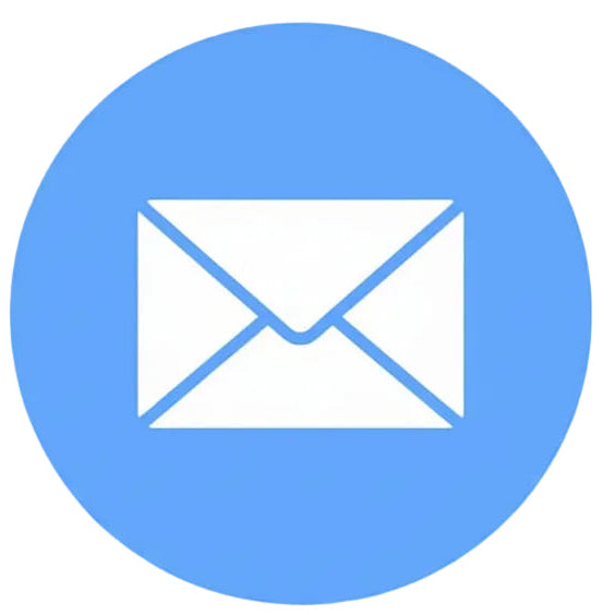Blue circle with a white envelope icon
